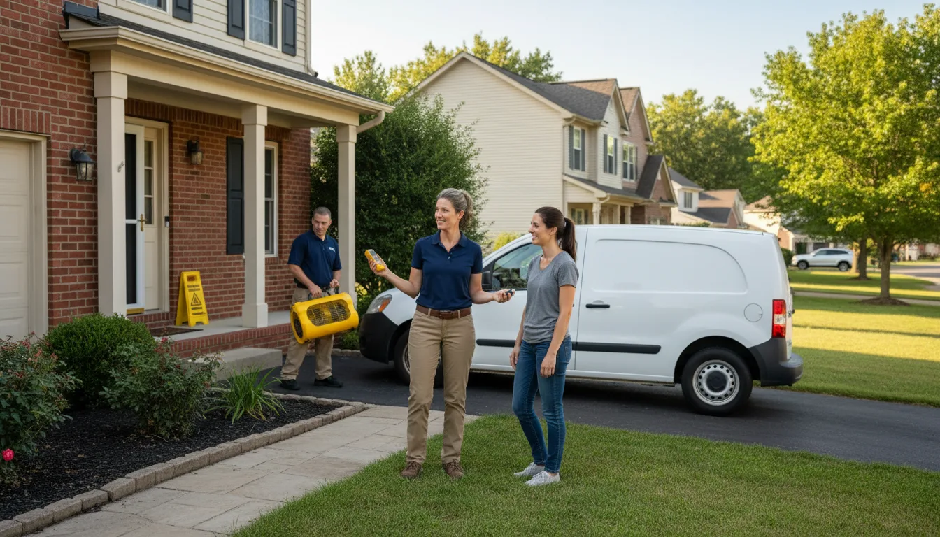 Residential water damage restoration in Walnut, MS